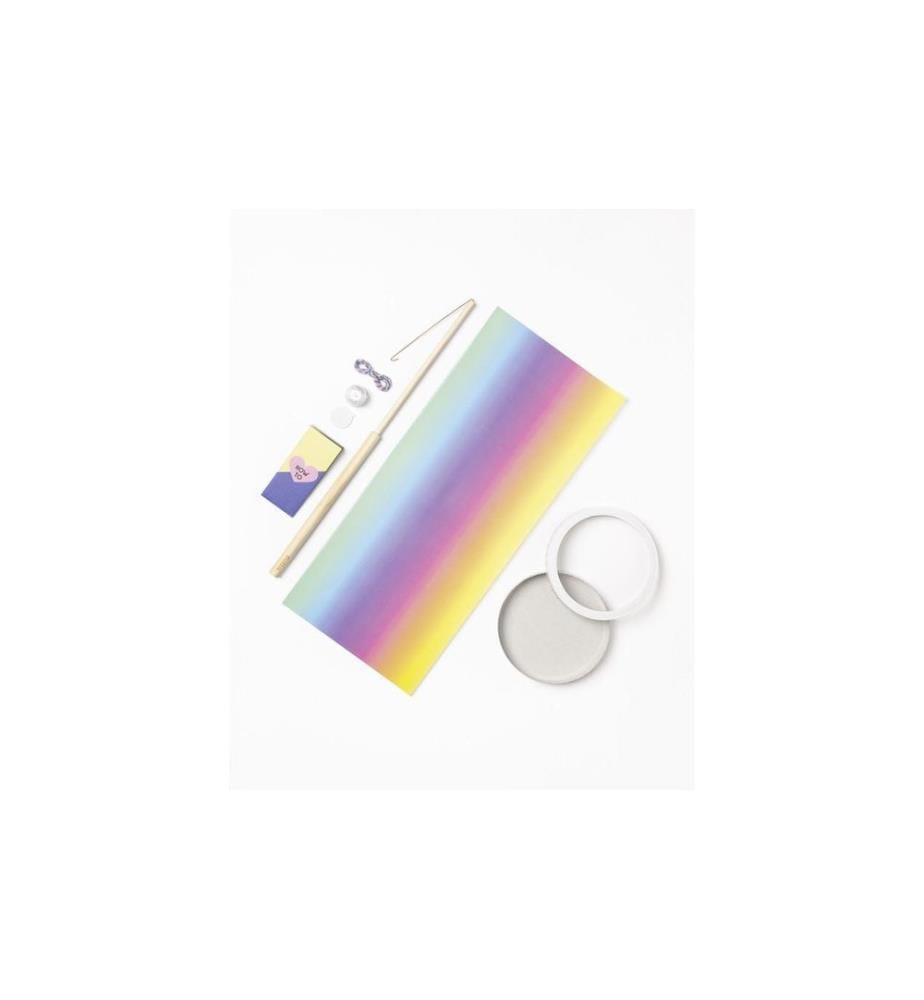 Folia Kit de bricolage « Lanterne arc-en-ciel » avec éclairage LED, env. 15 x 22 cm