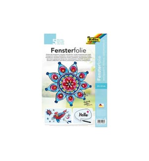 Folia Fensterfolie Transparent 23 x 33 cm, selbsthaftend 5 Blatt