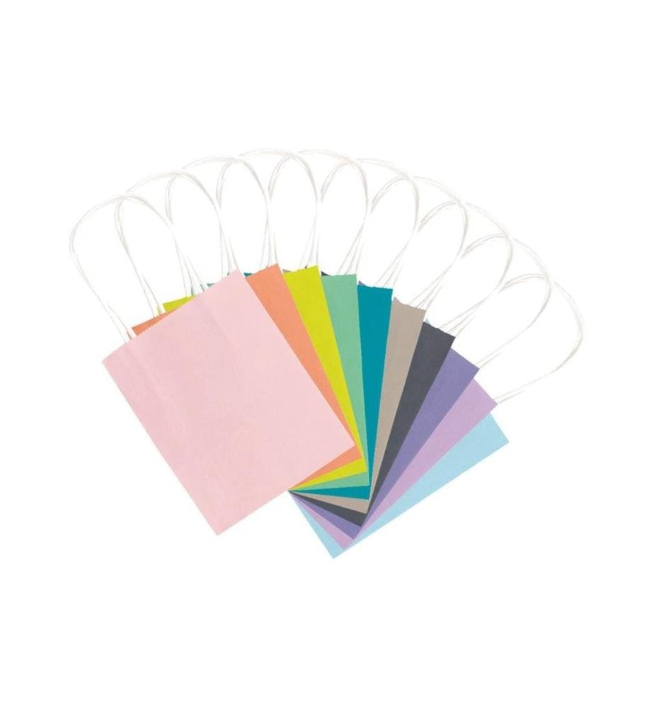 Folia Papiertüten Kraftpapier farbig sortiert 12 x 15 x 5.5 cm