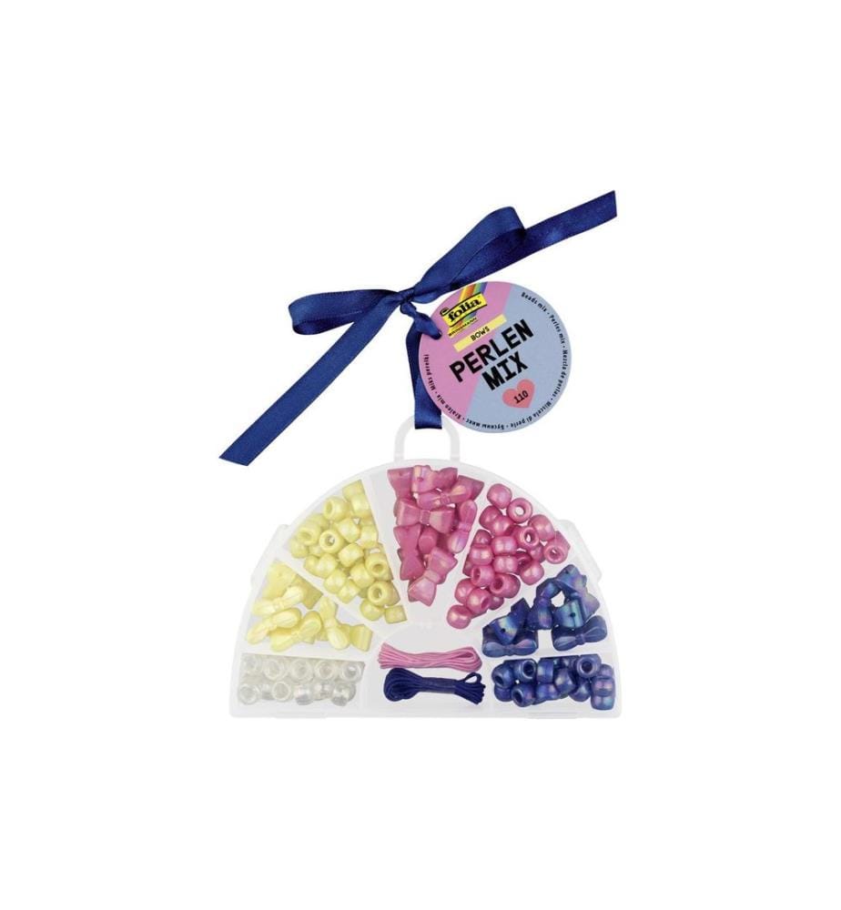 Folia Perlen Mix BOWS, 110 Teile Mehrfarbig