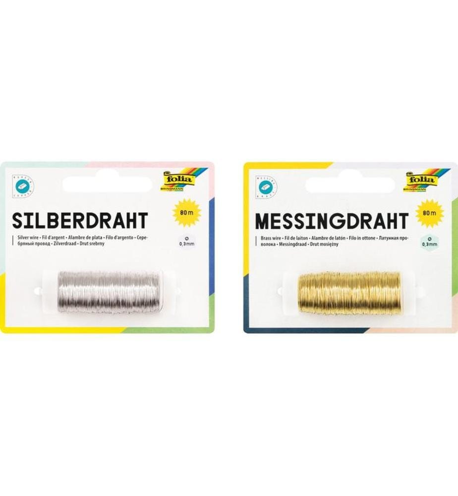 Folia Messingdraht 0.3 mm x 80 m Gold