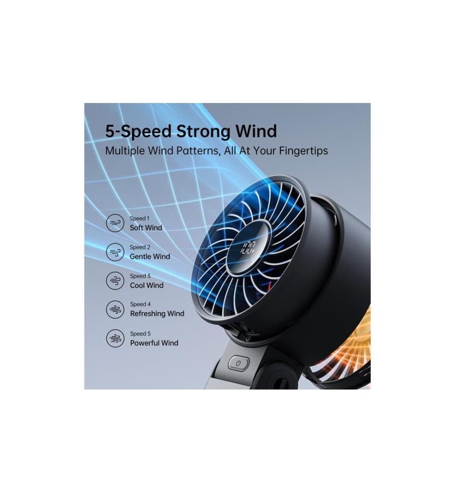 Jisulife - Handventilator Fan 7 Schwarz