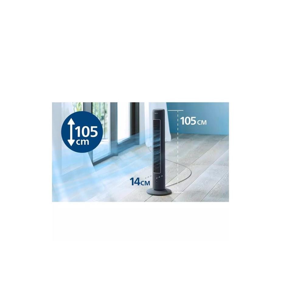 PHILIPS - Turmventilator CX5535/11 Schwarz