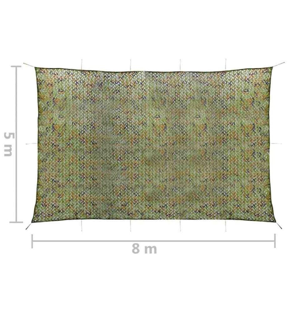 Tarnnetz mit Aufbewahrungstasche 5x8 m Grün