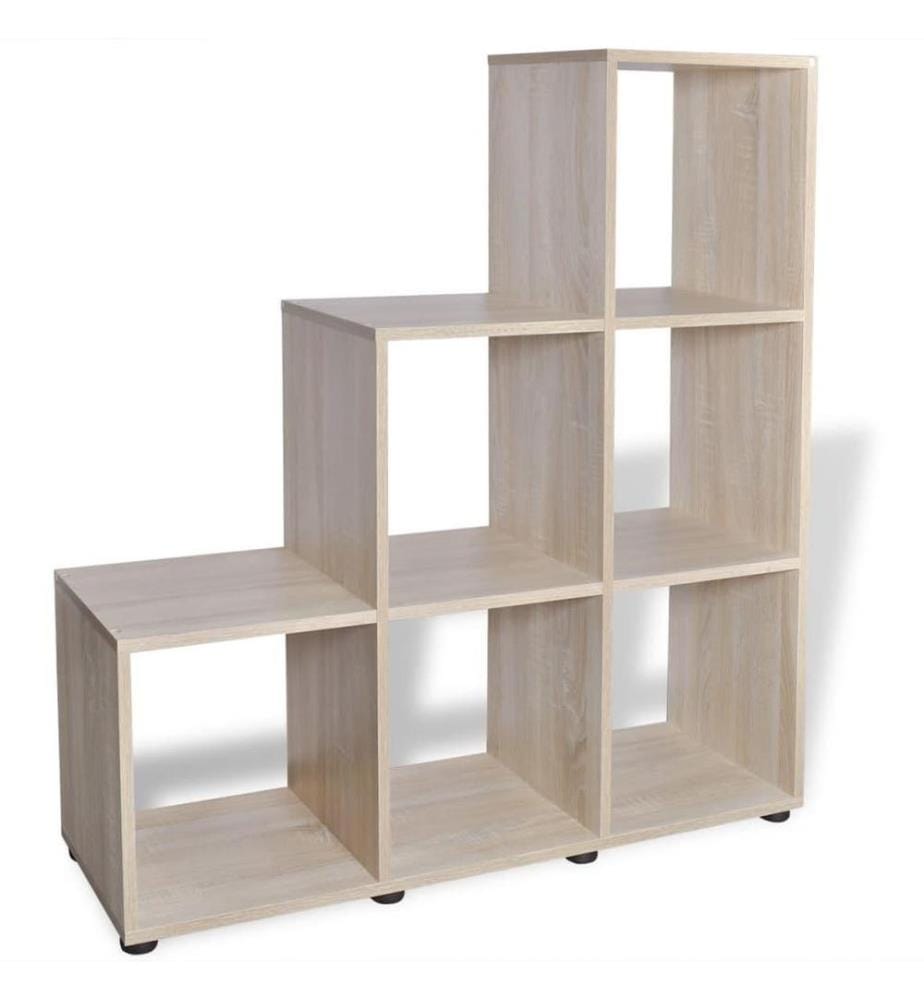 Treppenregal Bücherregal 107 cm Eichefarben