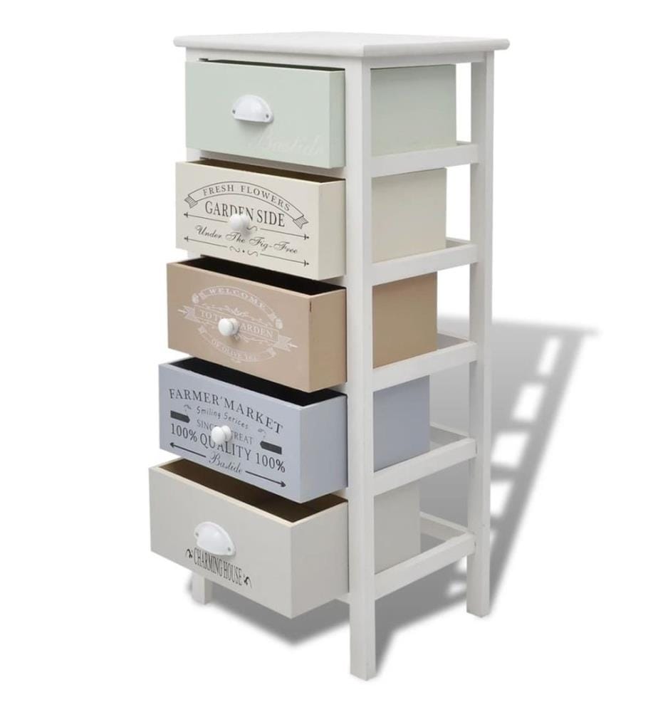 Armoire de rangement en style français 5 tiroirs Bois