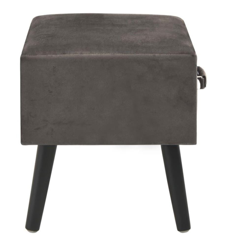 Nachttisch Grau 40 x 35 x 40 Samt