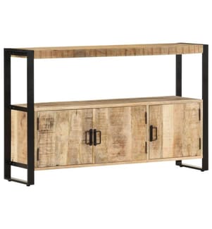Beistellschrank 120 x 30 x 75 cm Massivholz Mango