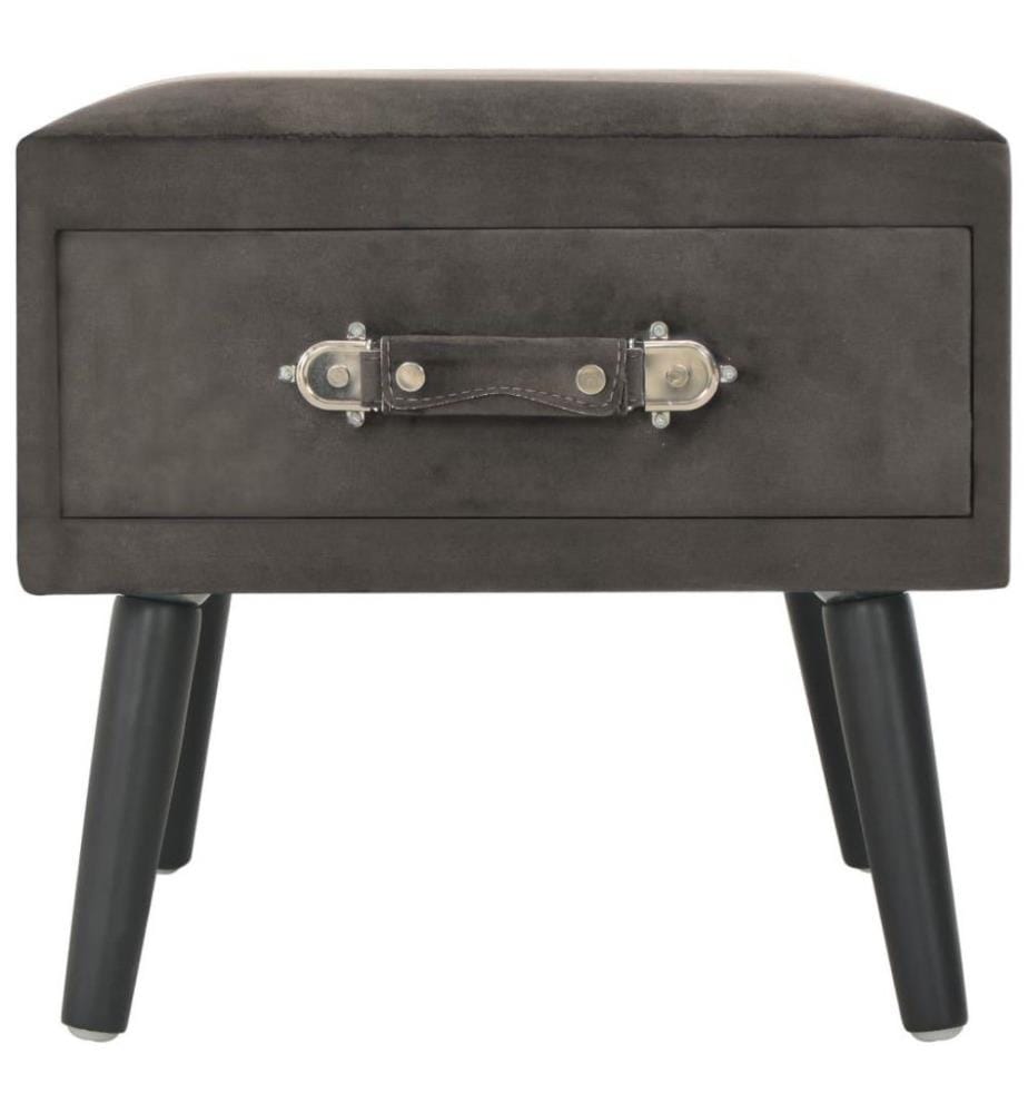 Nachttische 2 Stk. Grau 40 x 35 x 40 cm Samt