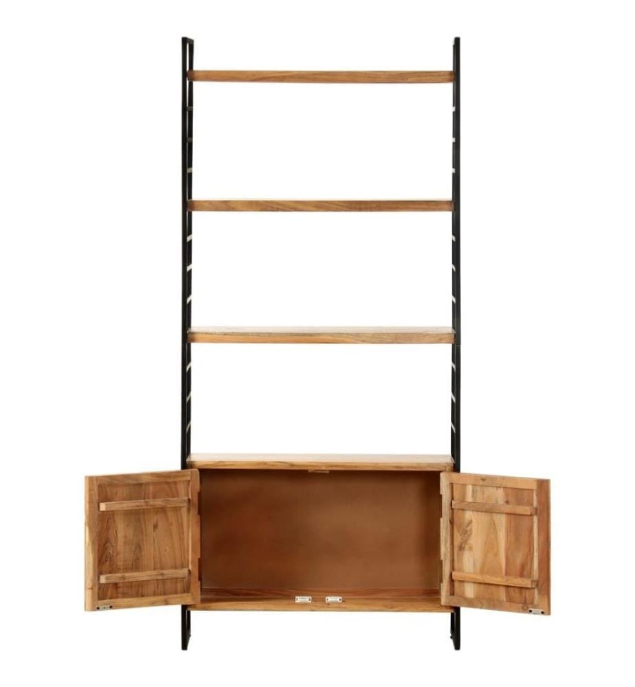 Bücherregal 4 Ebenen 80x30x180 cm Massivholz Akazie