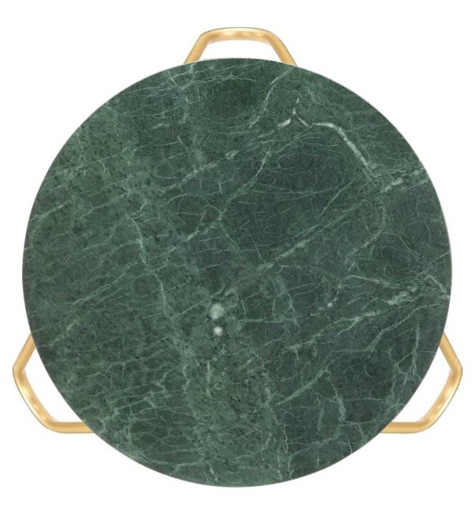 Table basse Vert 65x65x42 cm Pierre véritable et texture marbre
