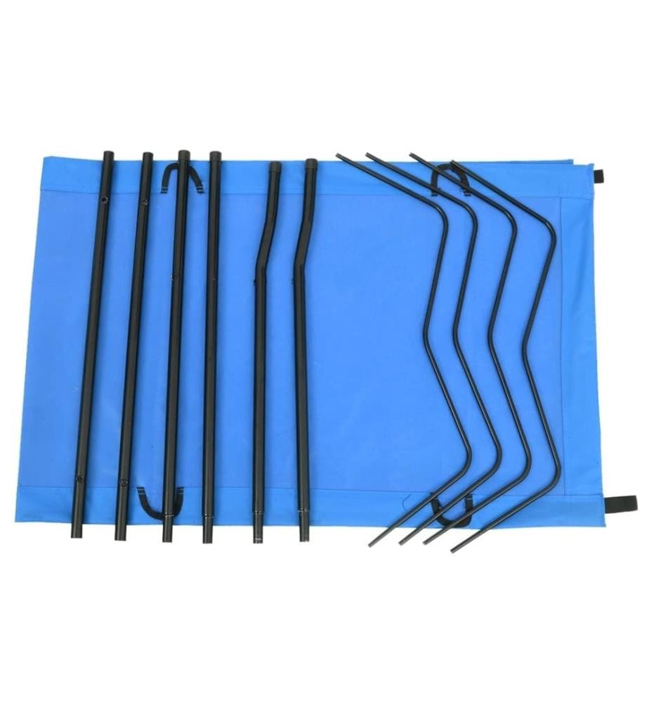 Campingbetten 2 Stk. 180x60x19 cm Oxford-Gewebe und Stahl Blau