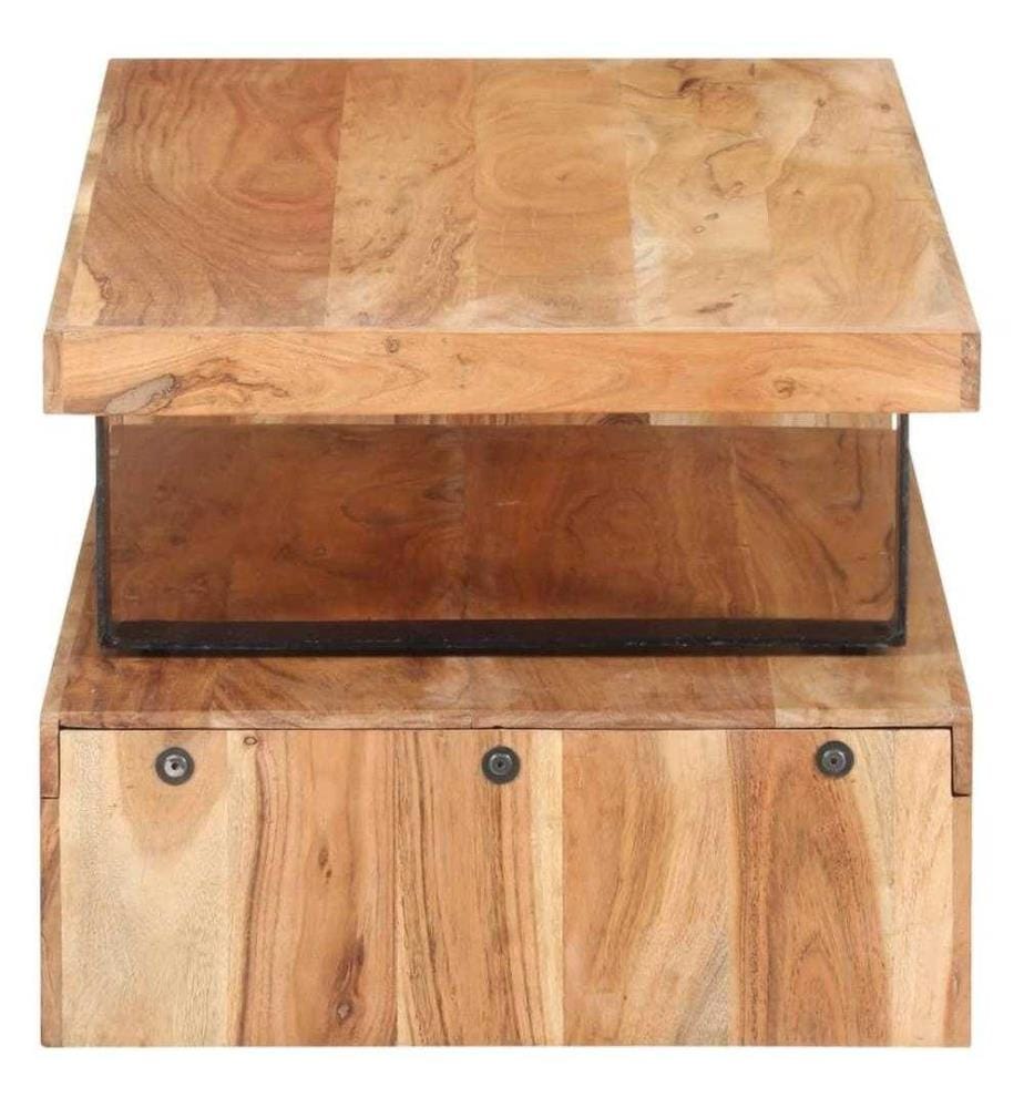 Ensemble de 2 tables basses Bois d'acacia massif