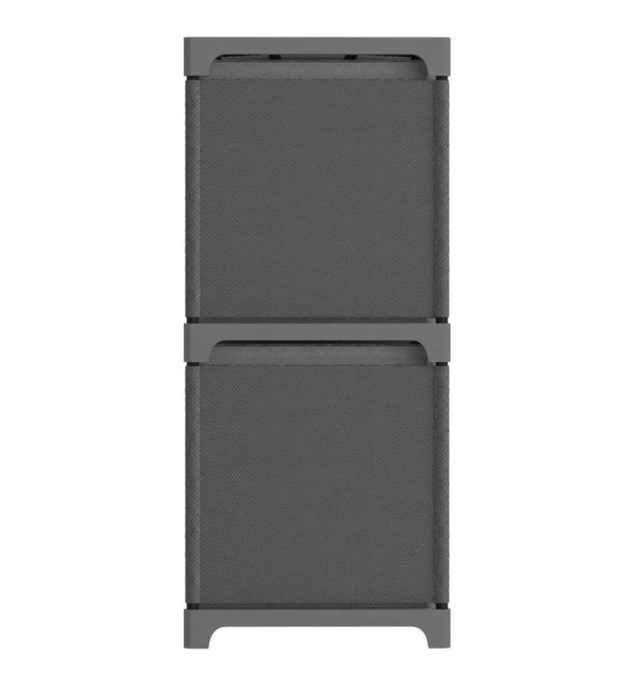 Étagère d'affichage 6 cubes et boîtes Gris 103x30x72,5 cm Tissu