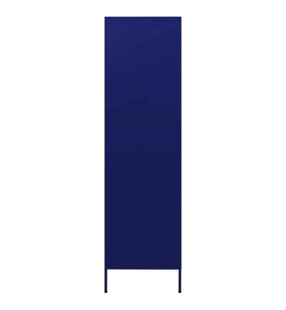 Garde-robe Bleu marine 90x50x180 cm Acier