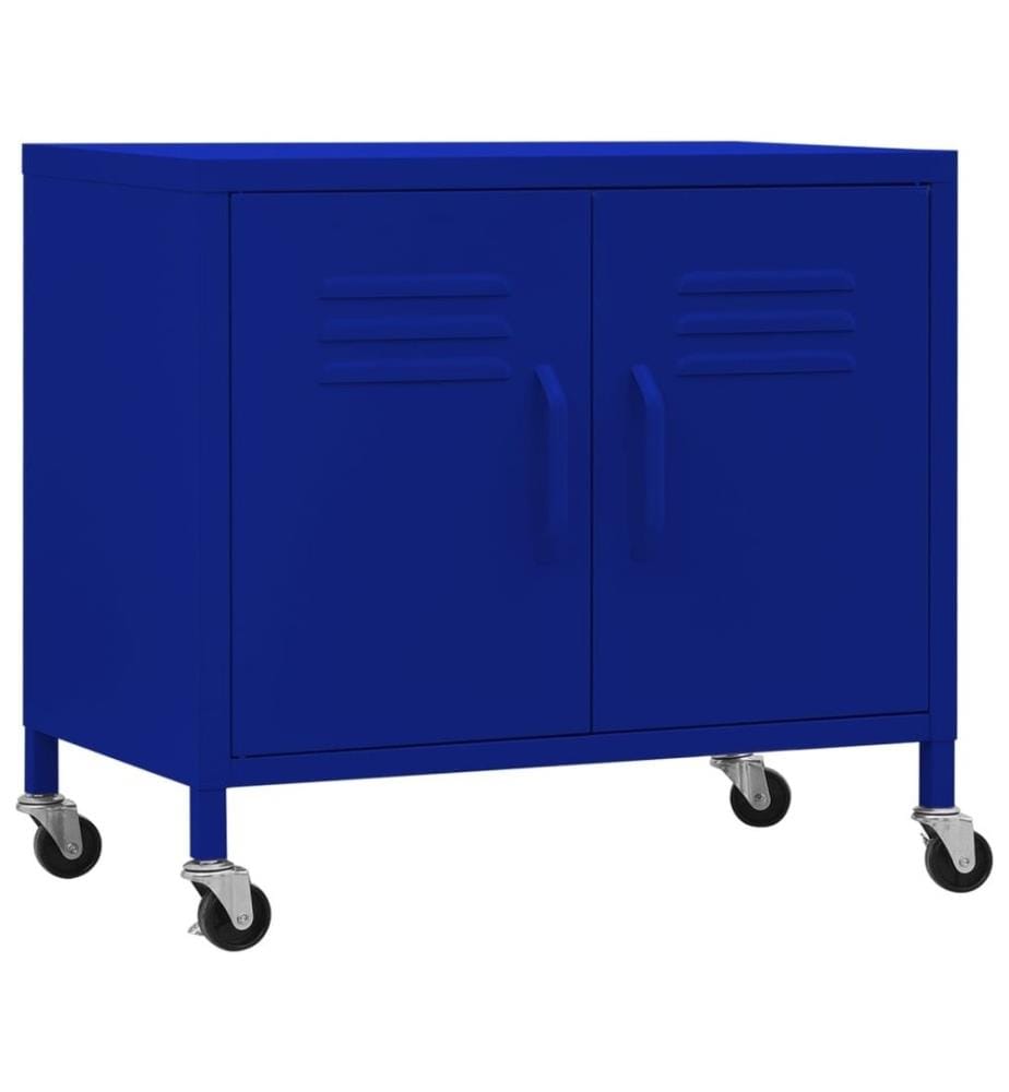 Armoire de rangement Bleu marine 60x35x56 cm Acier