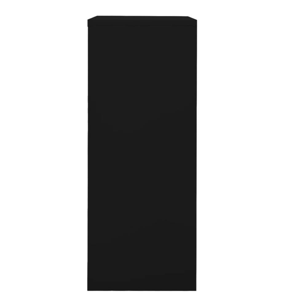 Büroschrank Schwarz 90x40x102 cm Stahl