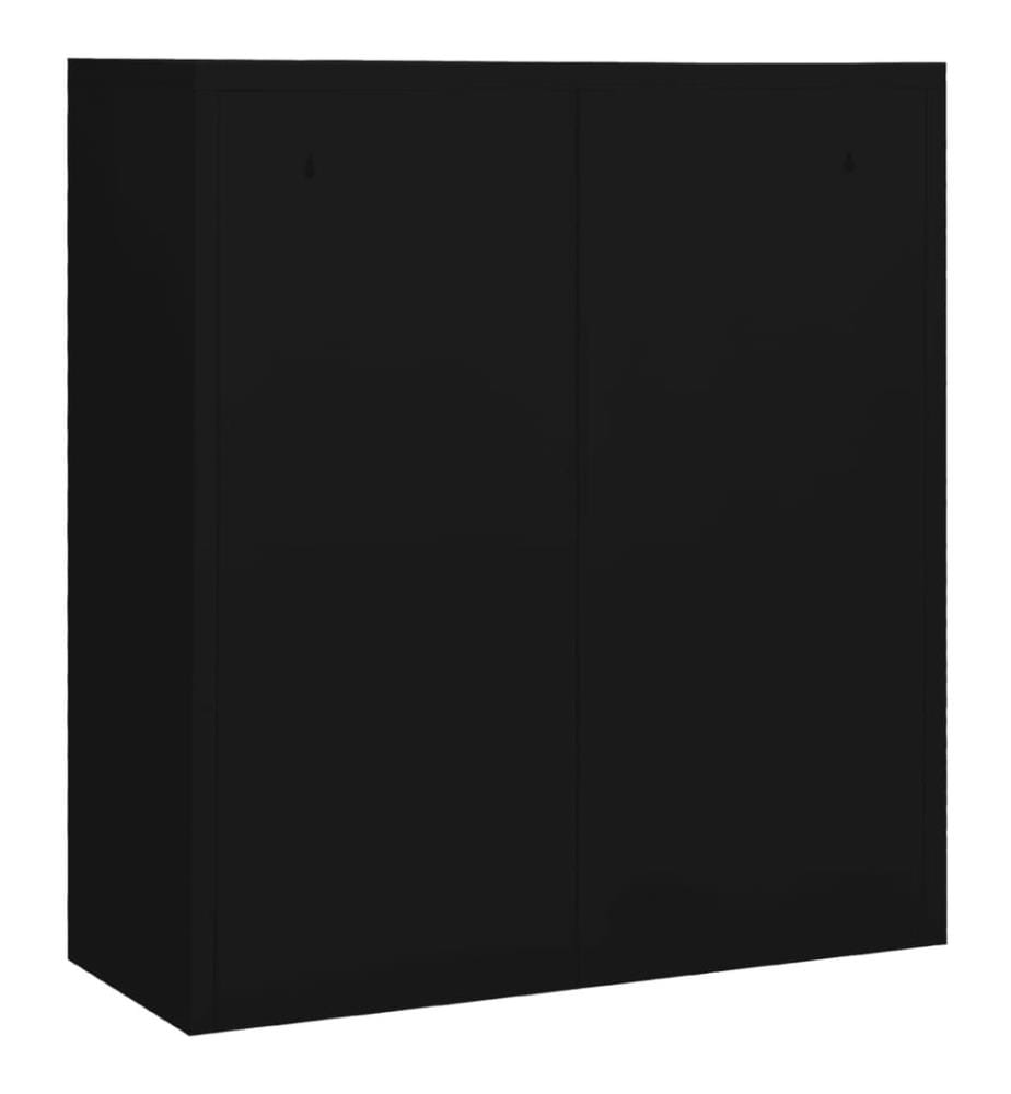 Büroschrank Schwarz 90x40x102 cm Stahl