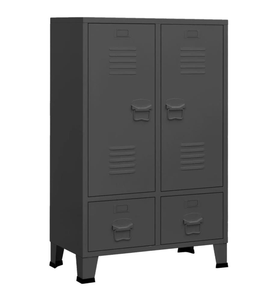 Garde-robe industrielle Anthracite 67x35x107 cm Acier