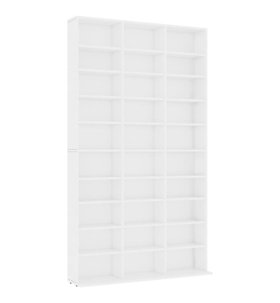 CD-Schrank Weiss 102x16x177,5 cm Holzwerkstoff