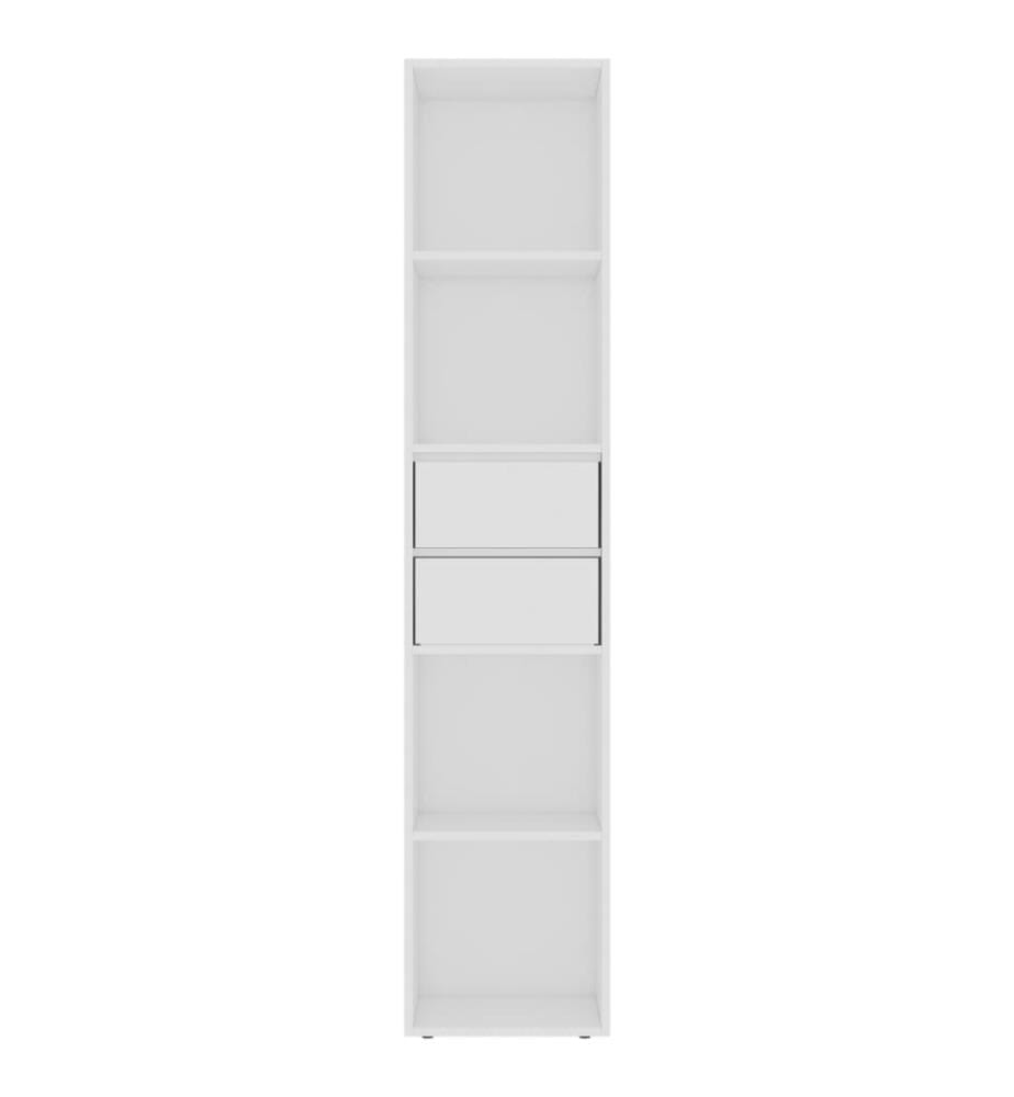 Bücherregal Weiss 36x30x171 cm Holzwerkstoff