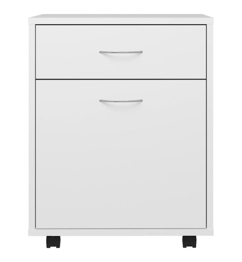 Rollschrank Weiss 45x38x54 cm Holzwerkstoff