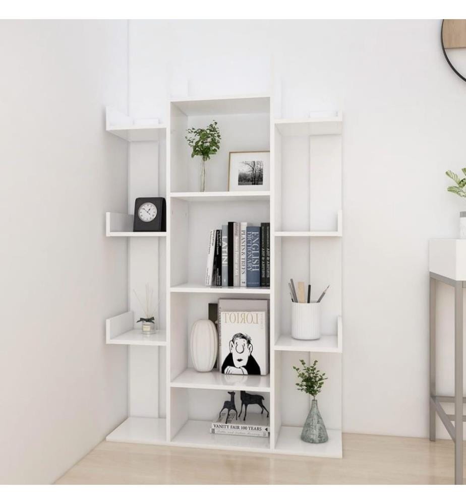 Bücherregal Weiss 86x25,5x140 cm Holzwerkstoff