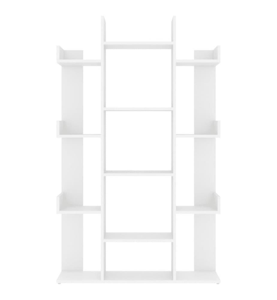 Bücherregal Weiss 86x25,5x140 cm Holzwerkstoff