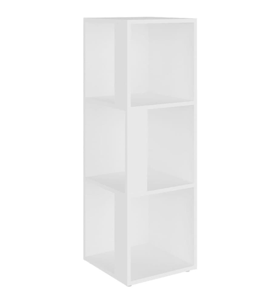 Eckregal Weiss 33x33x100 cm Holzwerkstoff