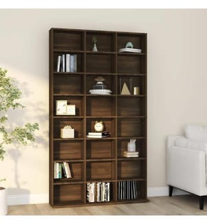 Armoire à CD Chêne marron 102x23x177,5 cm Bois d'ingénierie