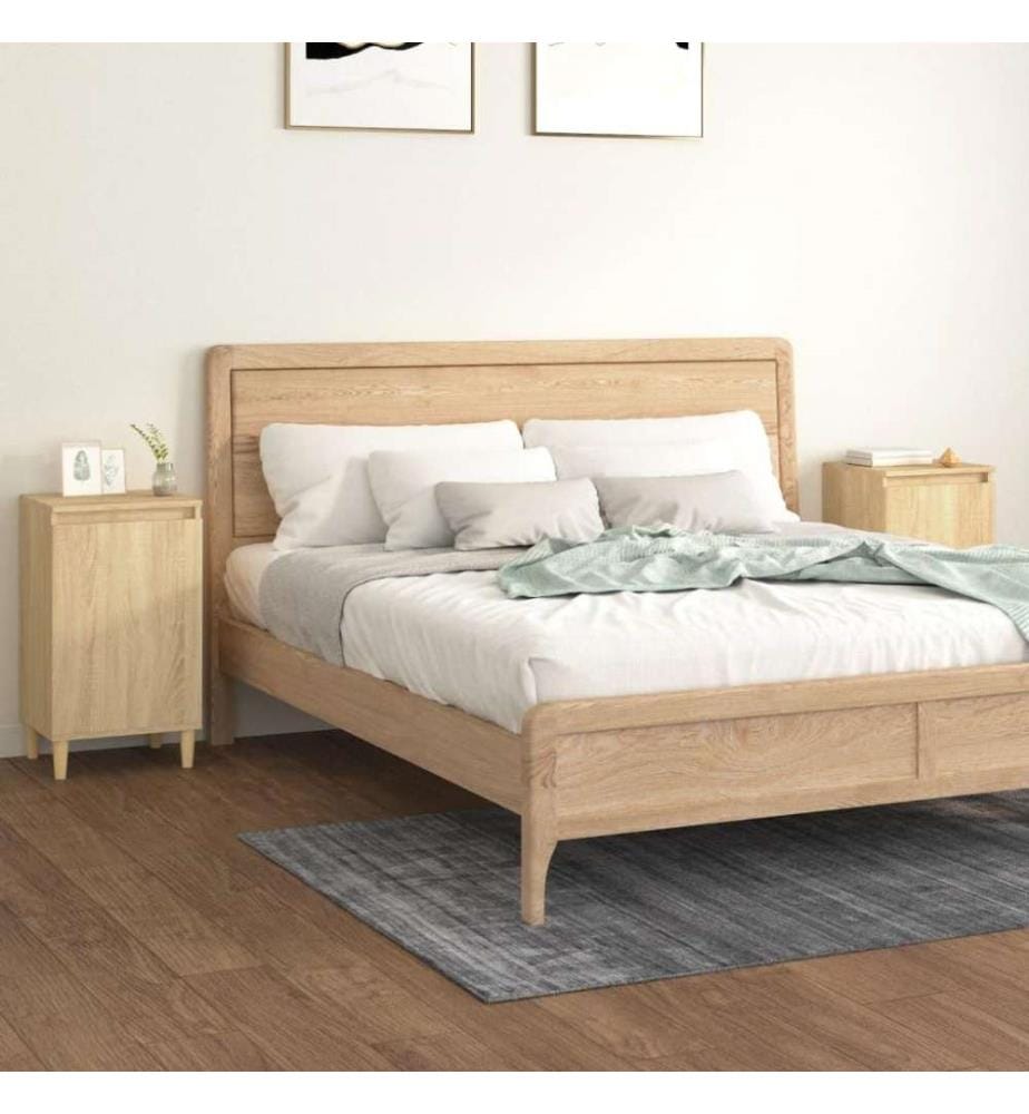 Nachttische 2 Stk. Sonoma-Eiche 40x35x70 cm Holzwerkstoff