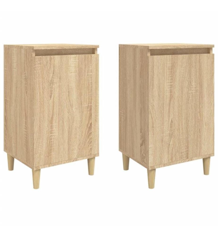 Nachttische 2 Stk. Sonoma-Eiche 40x35x70 cm Holzwerkstoff