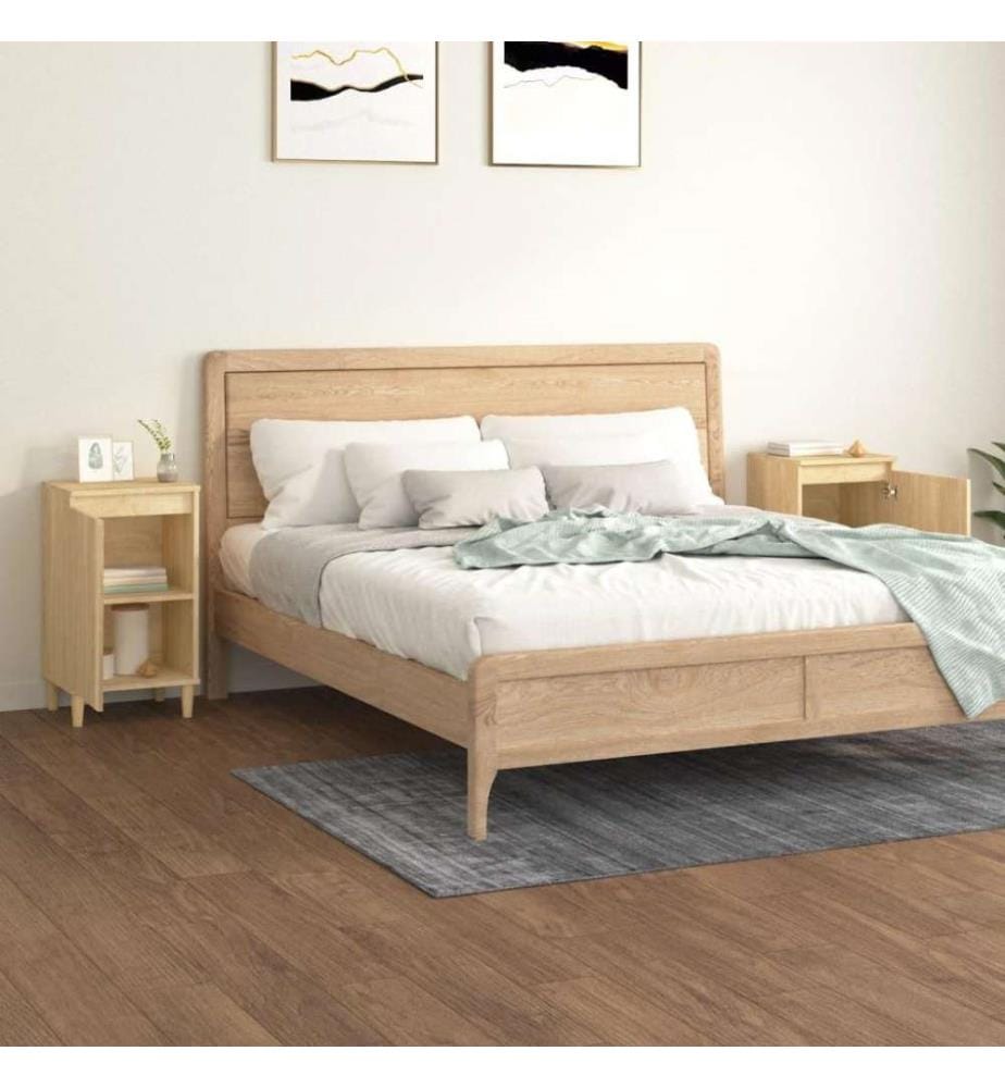 Nachttische 2 Stk. Sonoma-Eiche 40x35x70 cm Holzwerkstoff