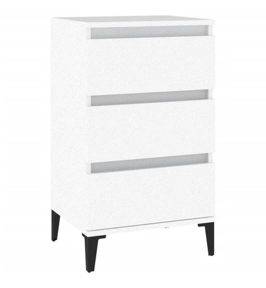 Nachttisch Weiss 40x35x70 cm Holzwerkstoff