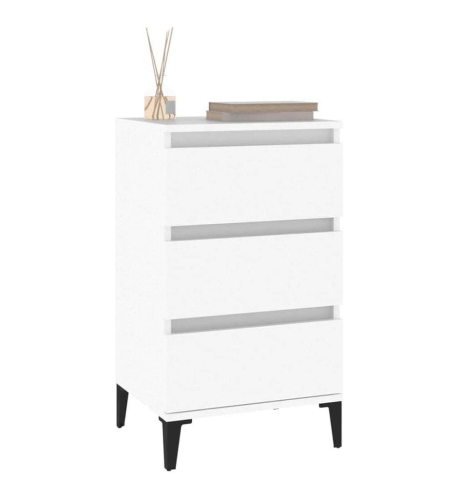 Nachttisch Weiss 40x35x70 cm Holzwerkstoff