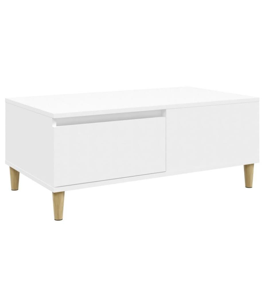 Couchtisch Weiss 90x50x36,5 cm Holzwerkstoff