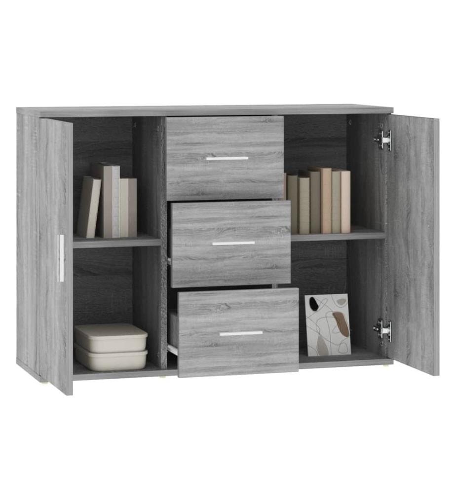 Sideboard Grau Sonoma 91x29,5x65 cm Holzwerkstoff