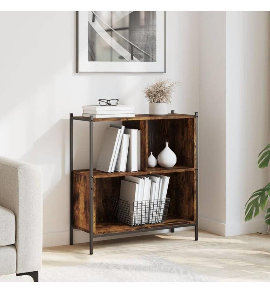 Bücherregal Räuchereiche 72x28x77,5 cm Holzwerkstoff