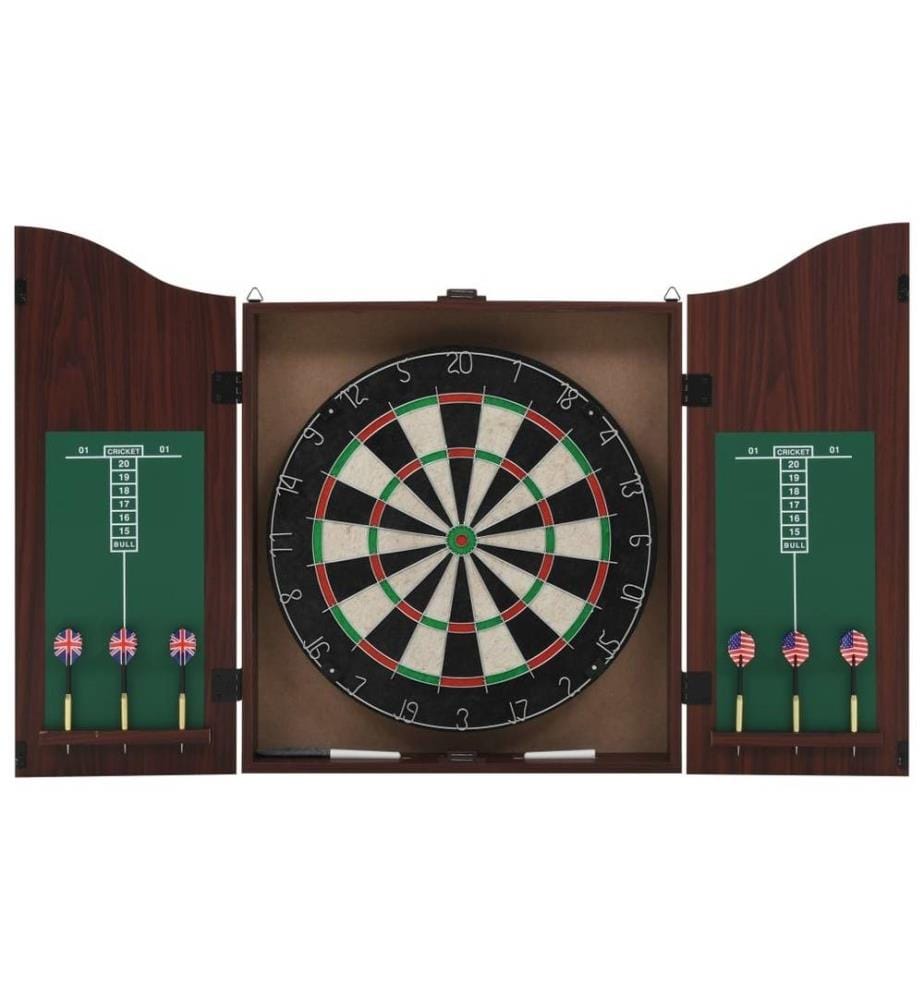 Jeu de cibles professionnel Sisal avec armoire et 6 fléchettes