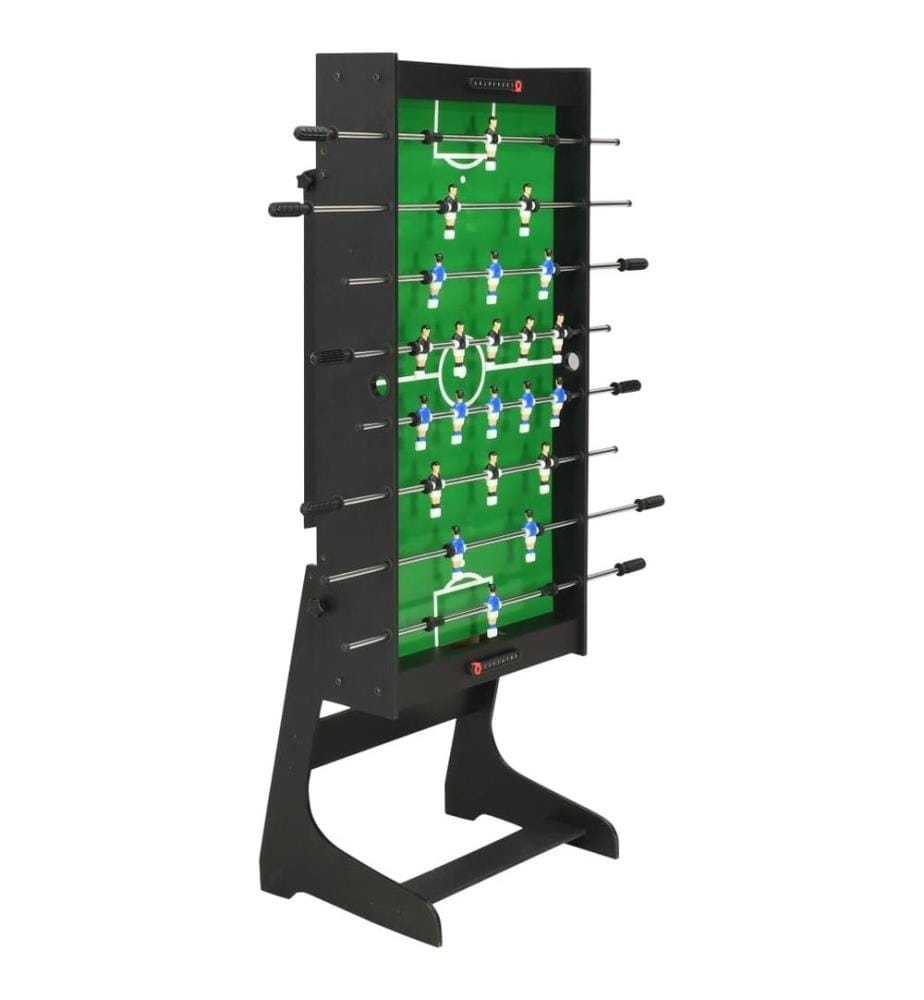 Klappbarer Kickertisch 121 x 61 x 80 cm Schwarz