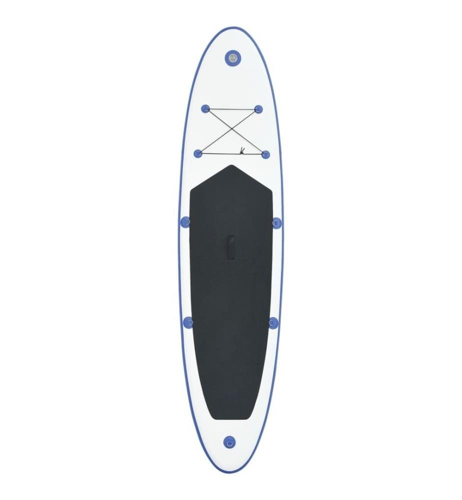 Stand Up Paddle Surfboard SUP Aufblasbar Blau und Weiss