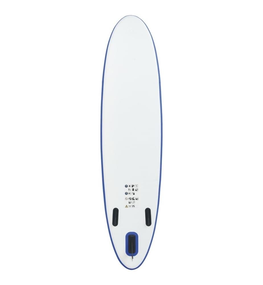 Stand Up Paddle Surfboard SUP Aufblasbar Blau und Weiss