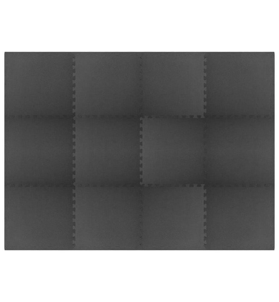 Tapis de sol 12 pcs 4,32? Mousse EVA Noir