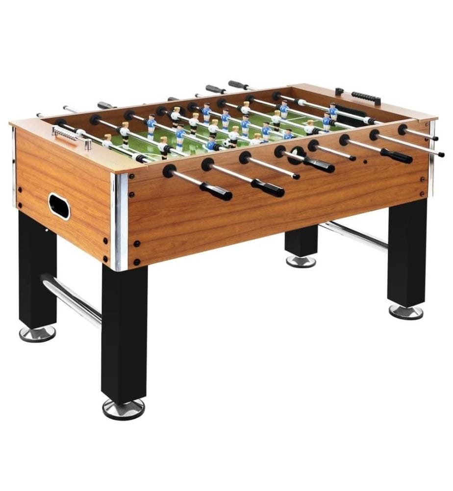 Baby-foot Acier 60 kg 140x74,5x87,5 cm Marron clair et noir