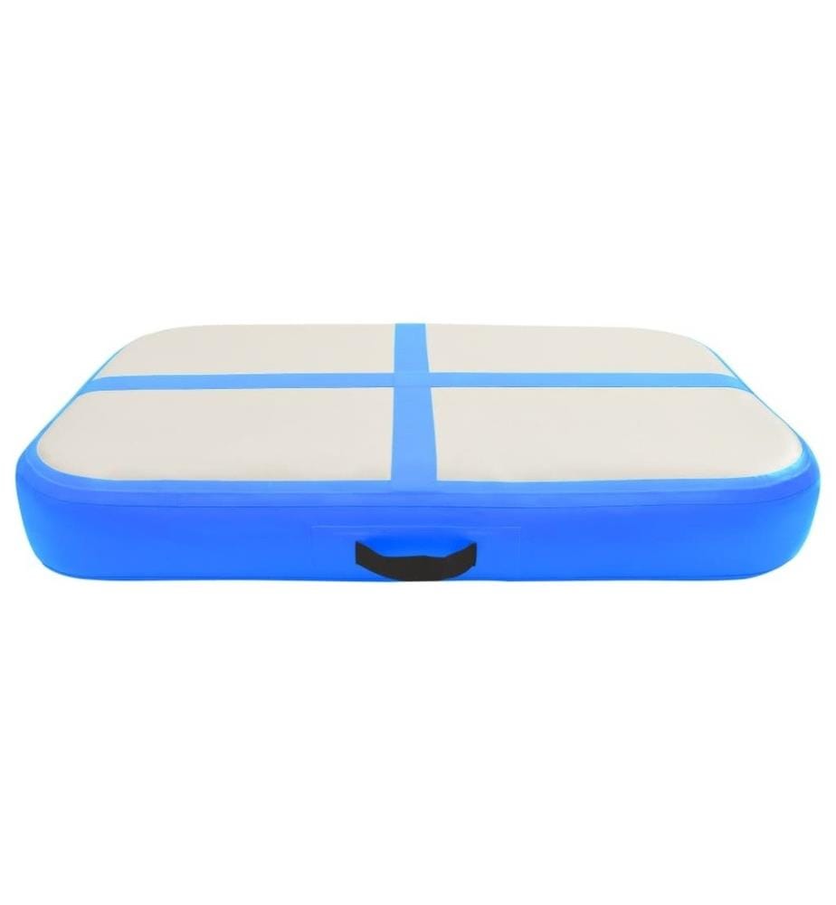 Aufblasbare Gymnastikmatte mit Pumpe 60x100x10 cm PVC Blau