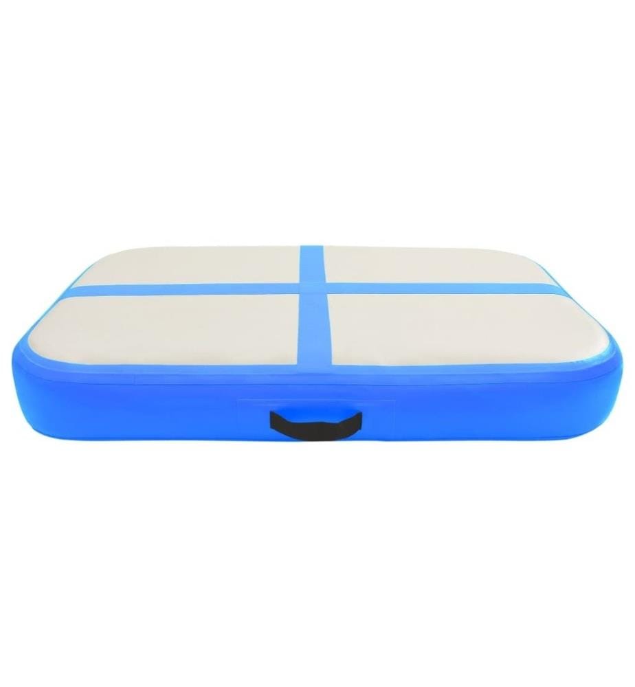 Aufblasbare Gymnastikmatte mit Pumpe 60x100x15 cm PVC Blau