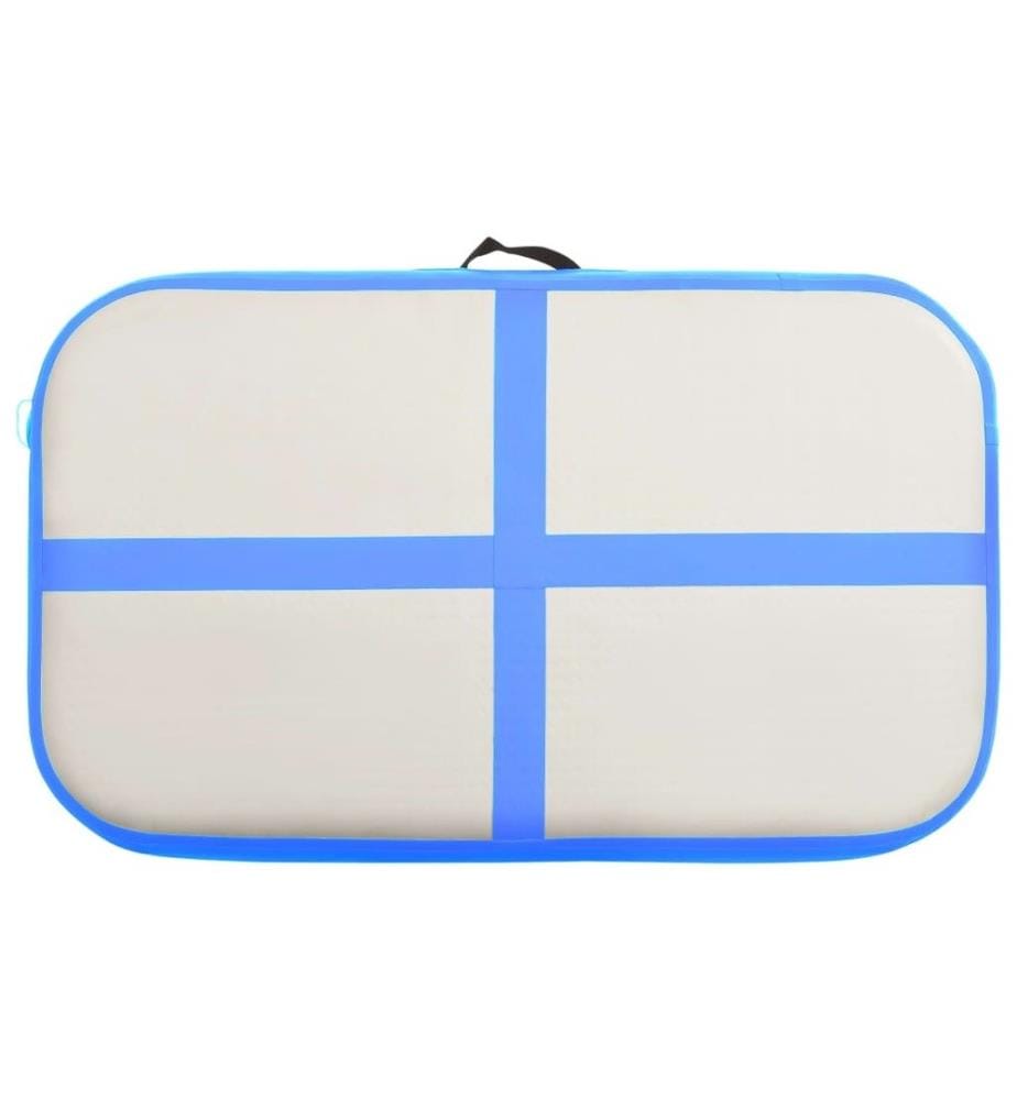 Aufblasbare Gymnastikmatte mit Pumpe 60x100x15 cm PVC Blau