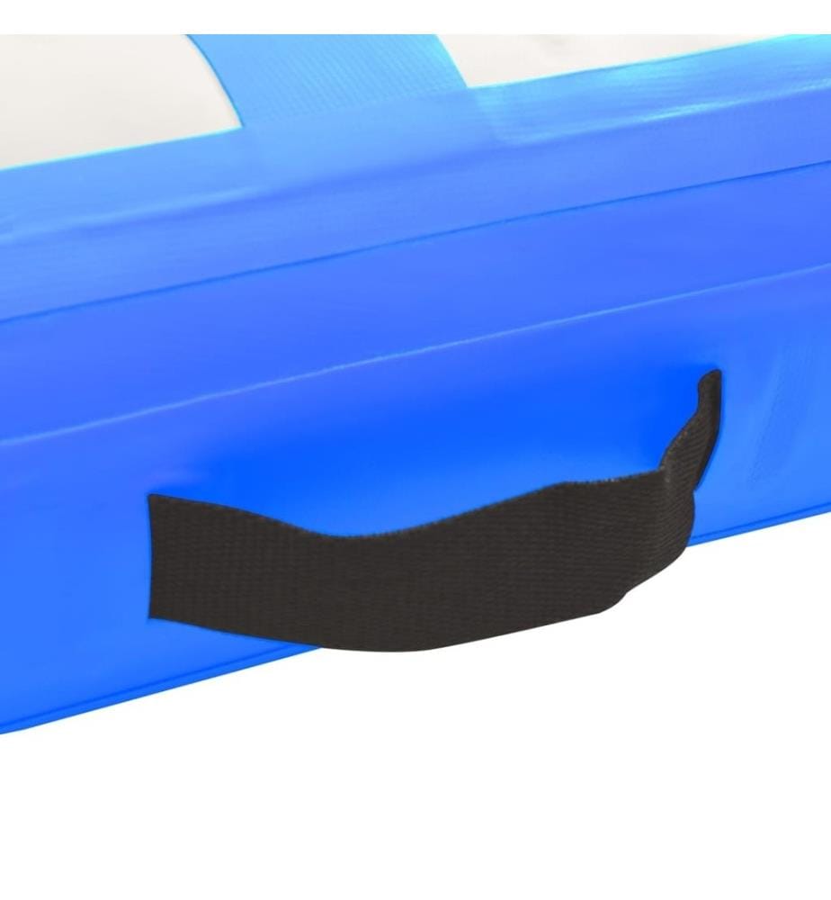 Aufblasbare Gymnastikmatte mit Pumpe 60x100x15 cm PVC Blau