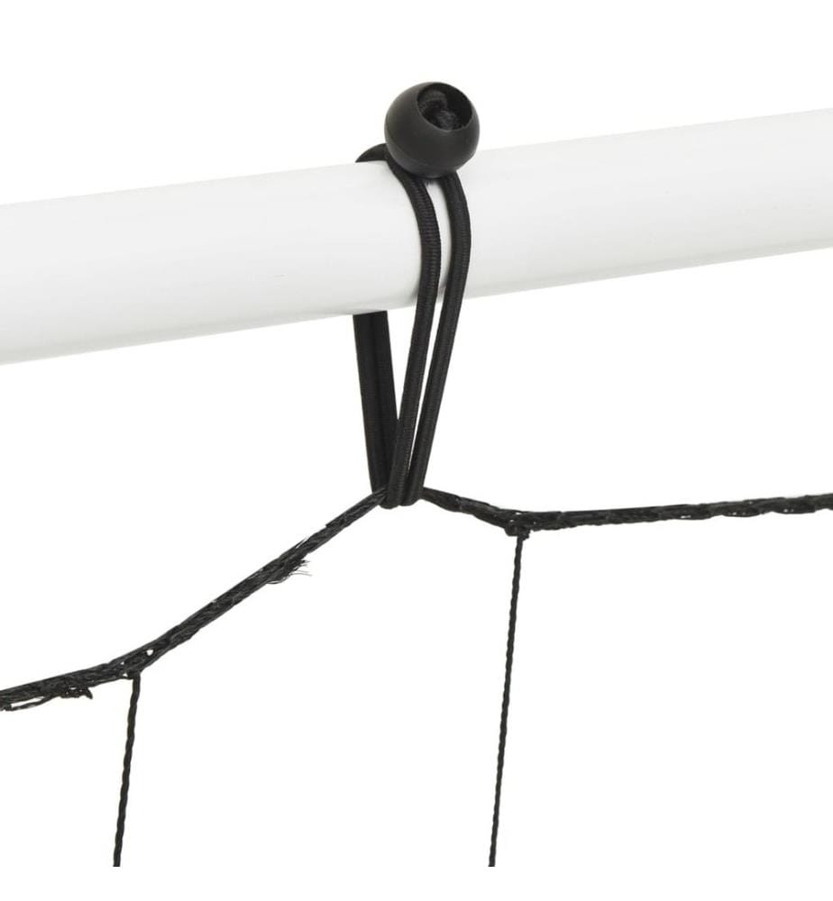 Fussball-Rebounder Weiss & Schwarz 184x61x123 cm Stahl & PE