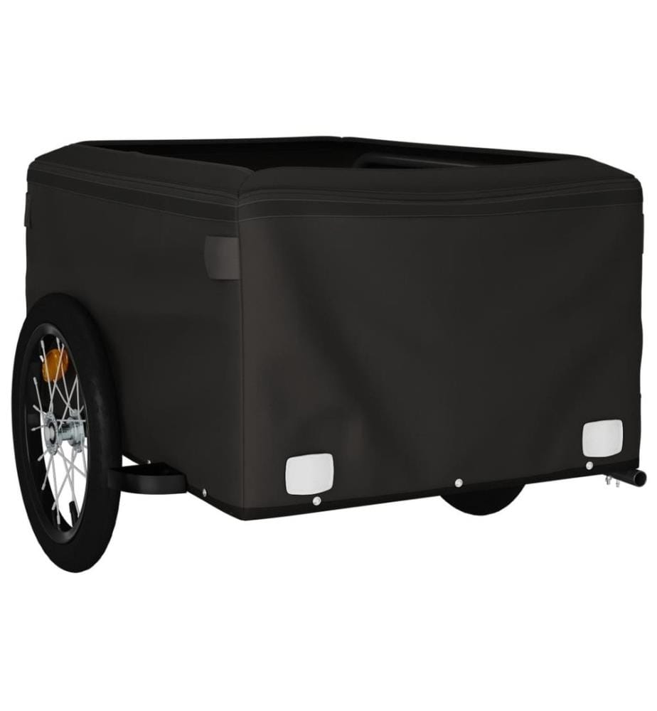 Remorque de vélo noir et jaune 45 kg fer